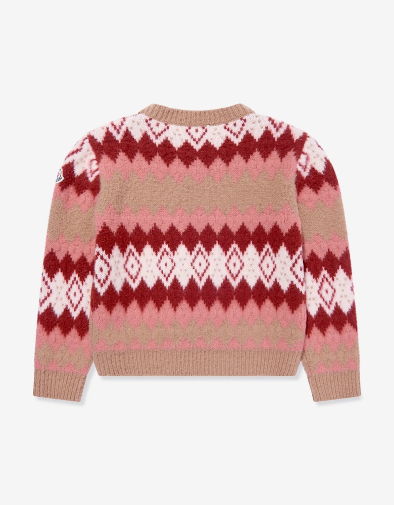 Enfant Girls Wool Knitted Jumper in Multicolour