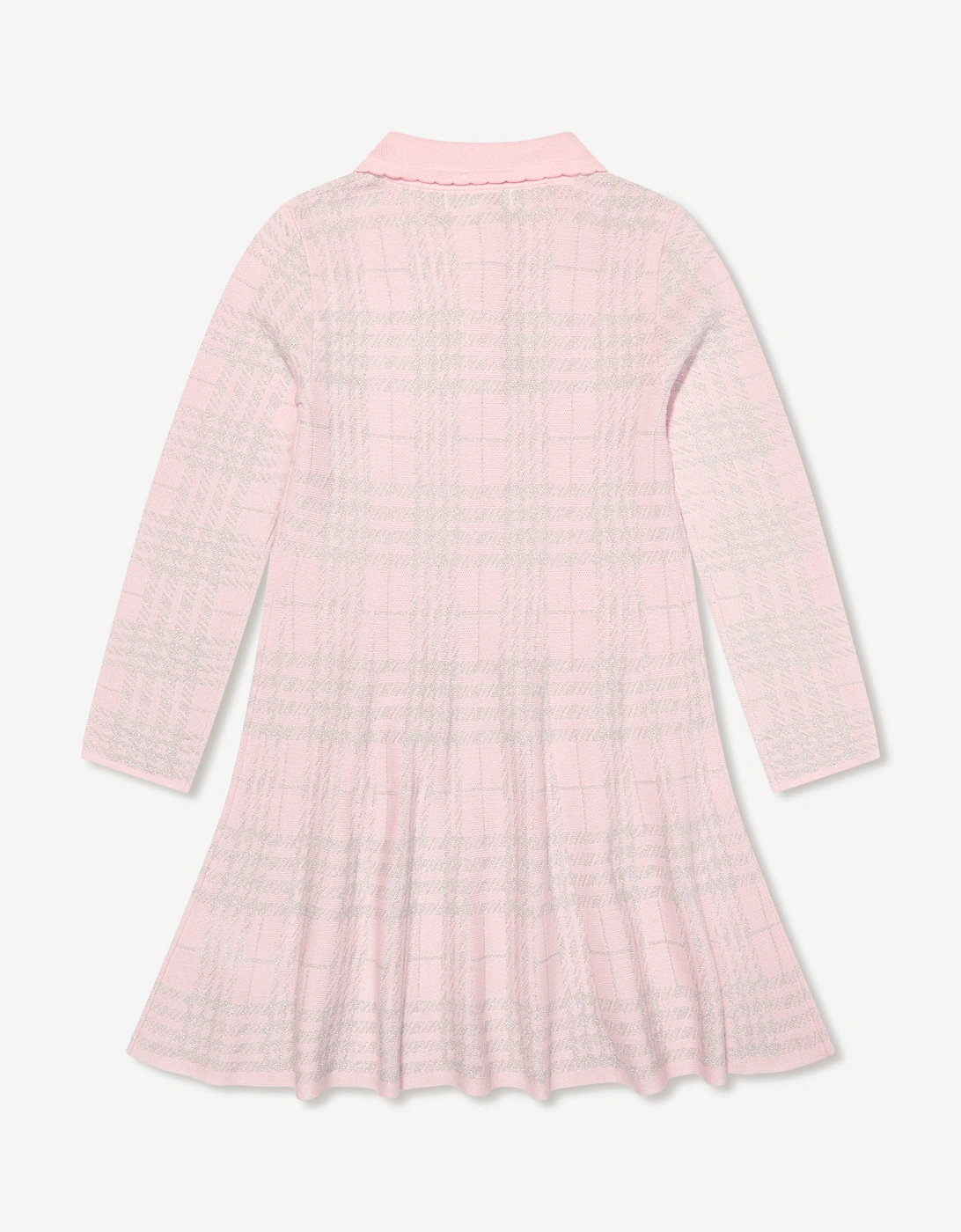 Angels Face Girls Amina Check Knitted Dress in Pink