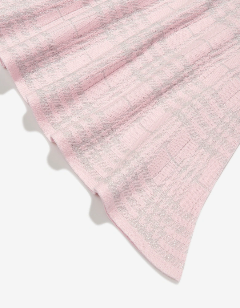 Angels Face Girls Amina Check Knitted Dress in Pink