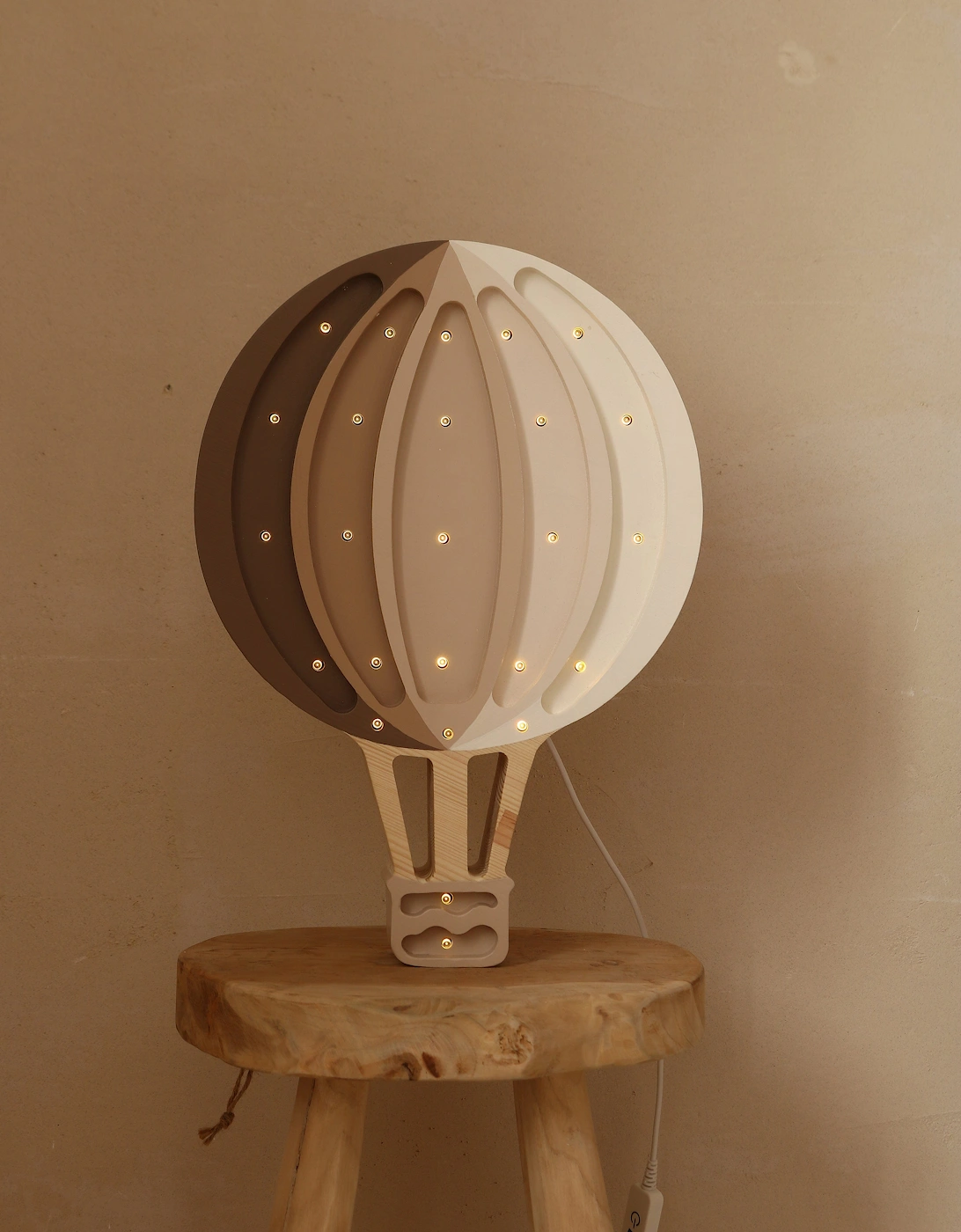 Hot Air Balloon Lamp om Beige (39x27.5x5.5 cm)