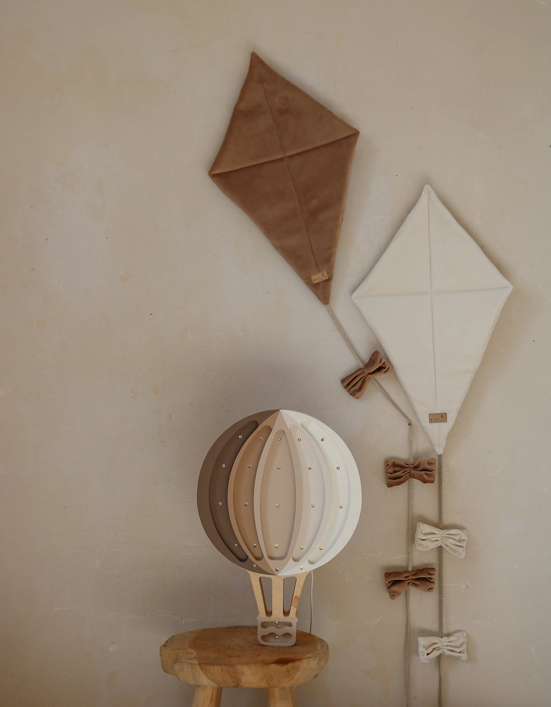 Hot Air Balloon Lamp om Beige (39x27.5x5.5 cm)