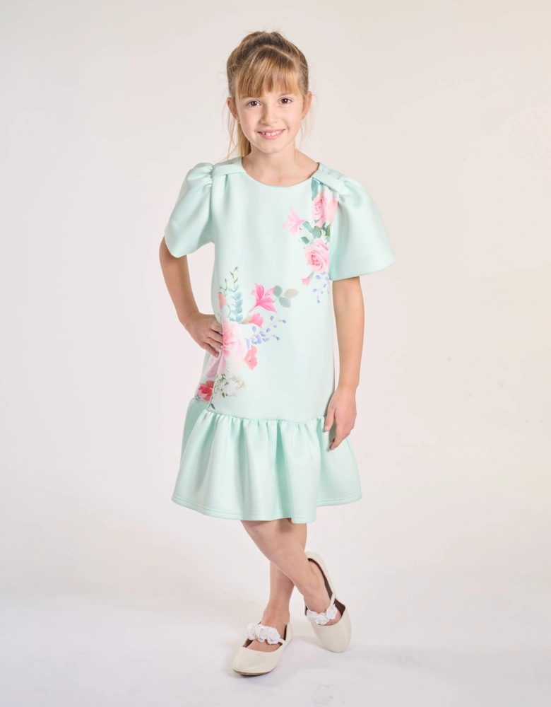 Girls Spring Breeze Dress in Green
