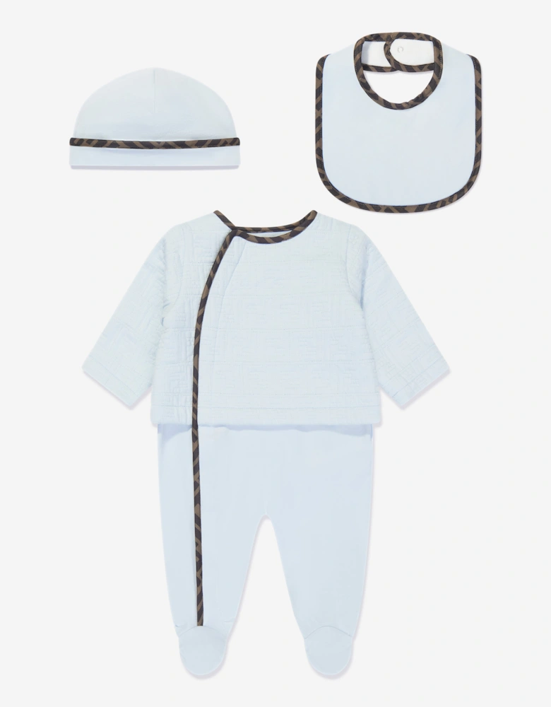 Baby Girls Cotton Babygrow Gift Set (3 Piece) in Blue