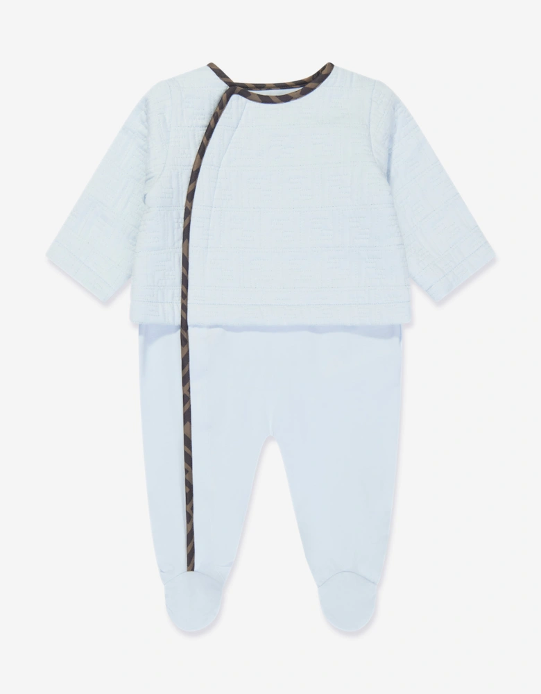 Baby Girls Cotton Babygrow Gift Set (3 Piece) in Blue