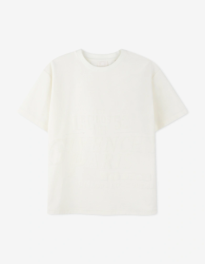 Boys Jacquard Logo T-Shirt in White