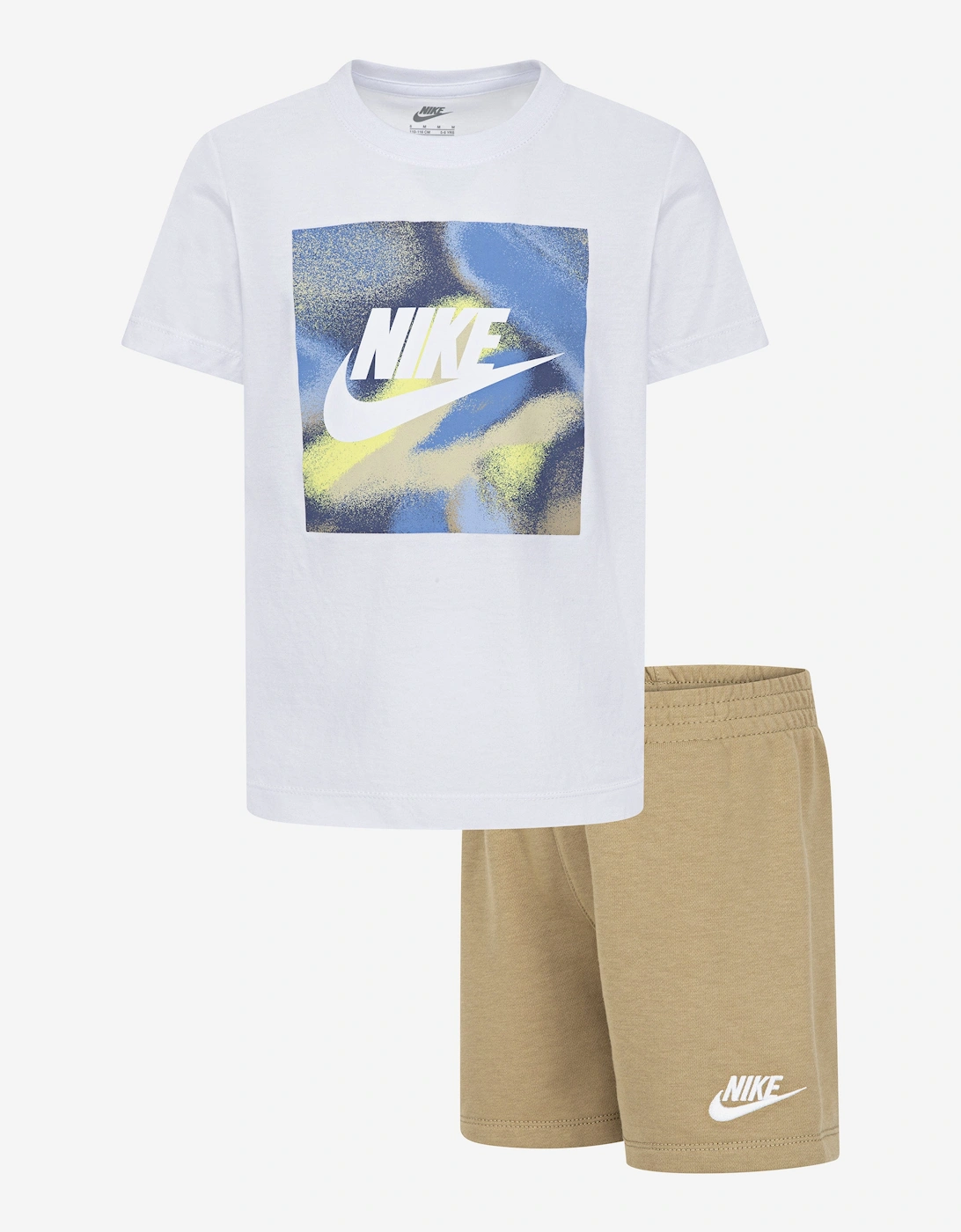 Kids Club Express T-Shirt and Shorts Set in Beige, 5 of 4