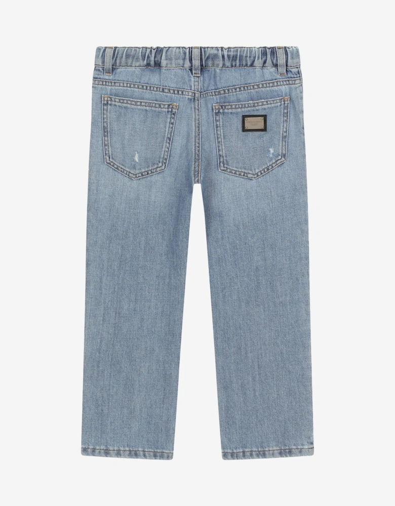 Boys Distressed Jeans in Blue