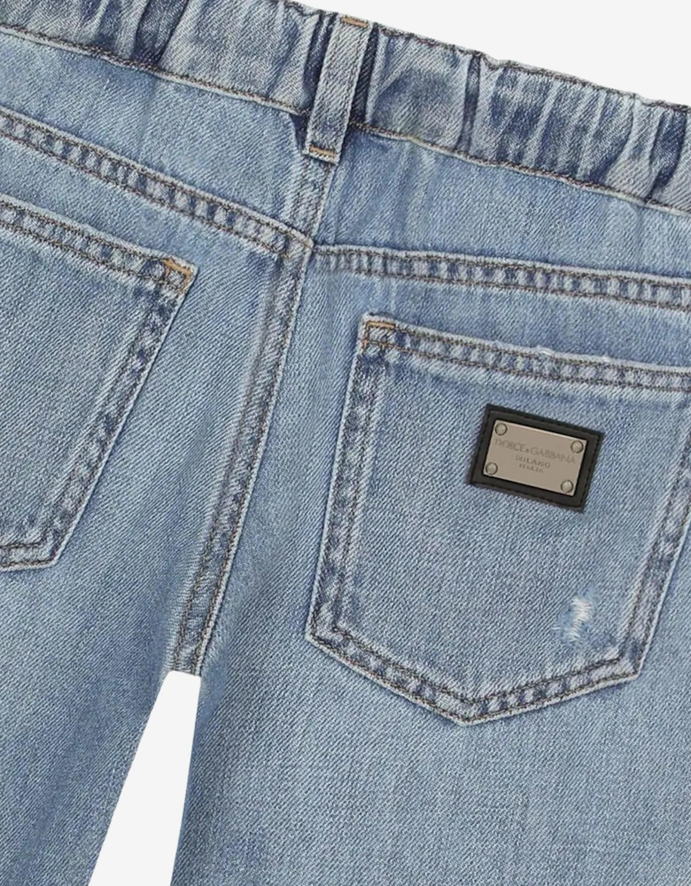 Boys Distressed Jeans in Blue