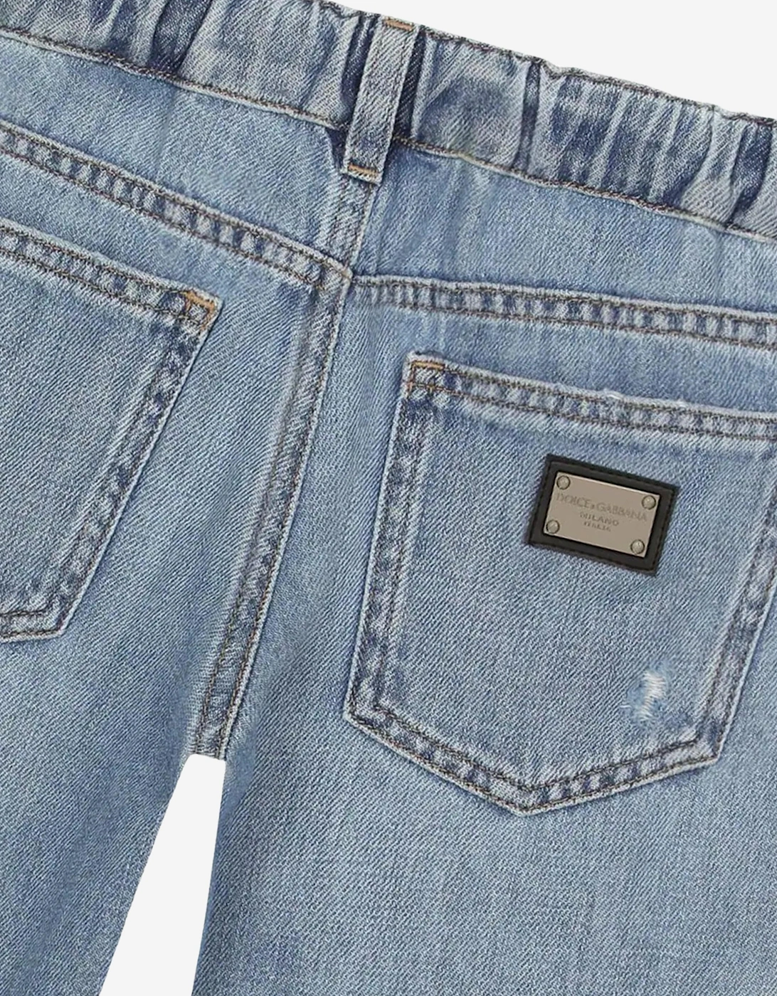 Boys Distressed Jeans in Blue