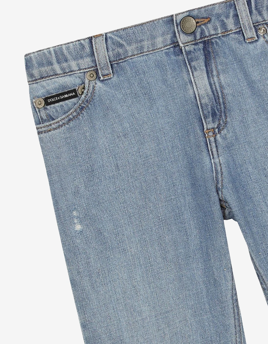Boys Distressed Jeans in Blue