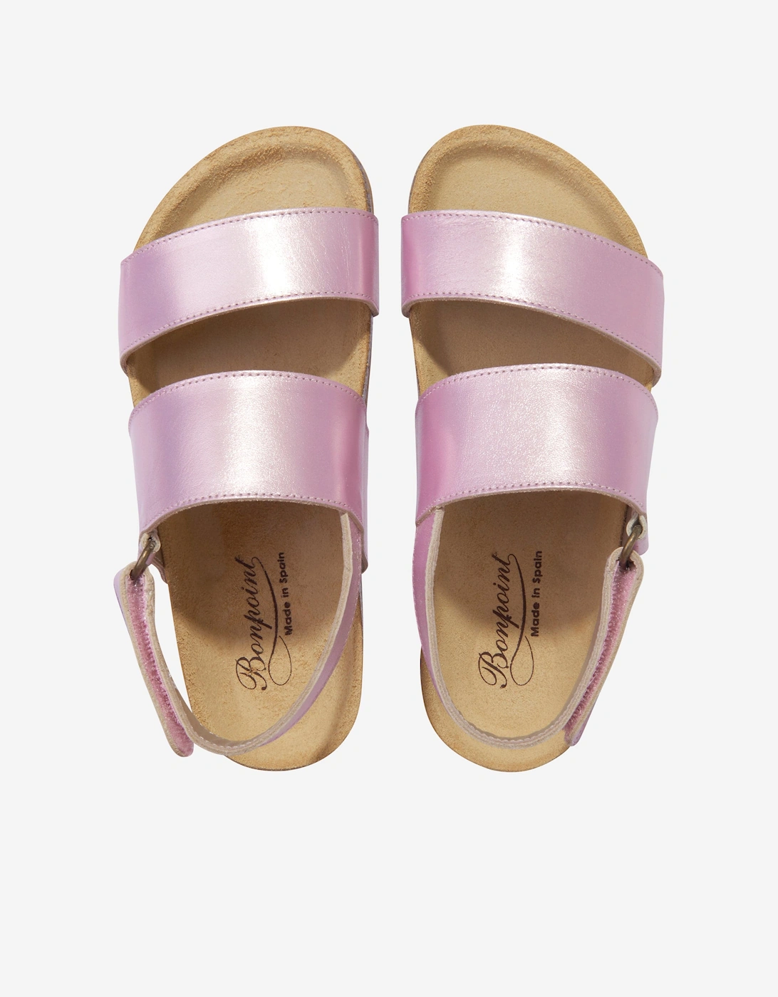 Girls Agostino Leather Sandals in Pink