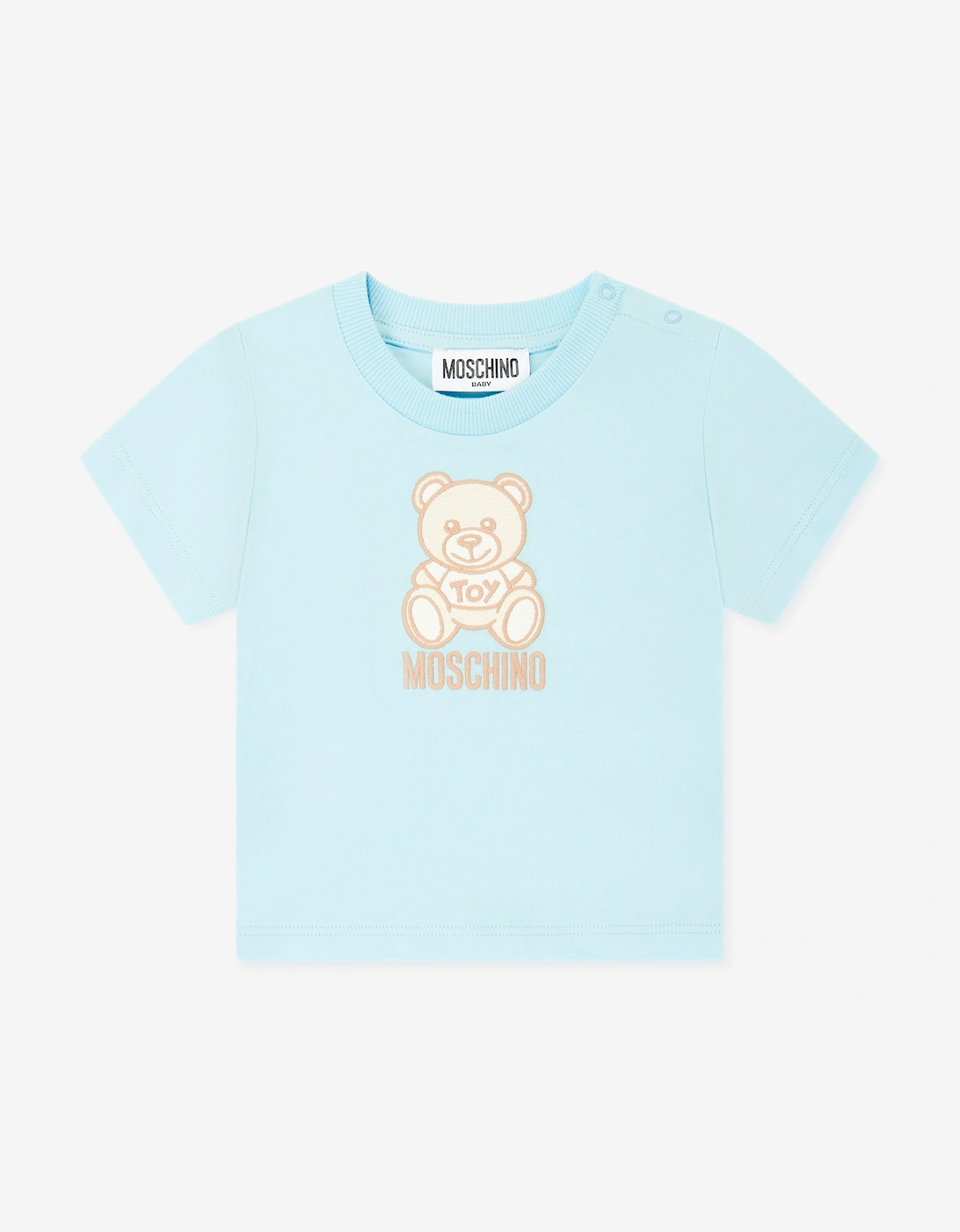 Baby Teddy Bear Logo T-Shirt in Blue, 5 of 4