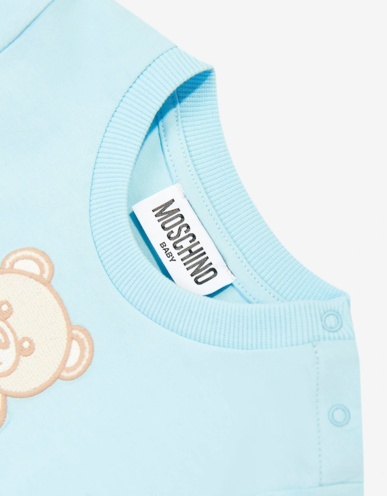 Baby Teddy Bear Logo T-Shirt in Blue