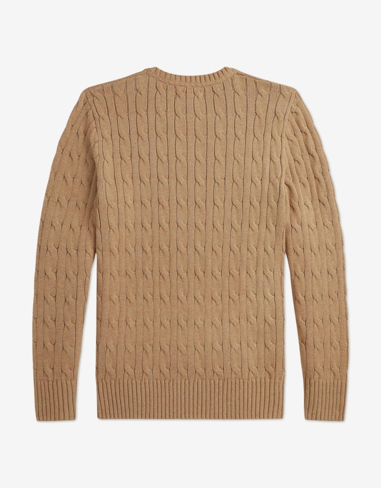 Boys Cable Knit Jumper in Brown