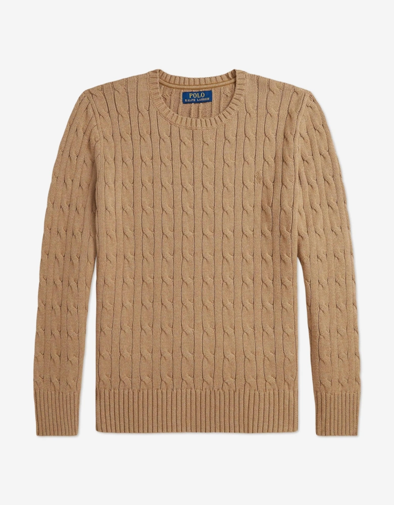 Boys Cable Knit Jumper in Brown