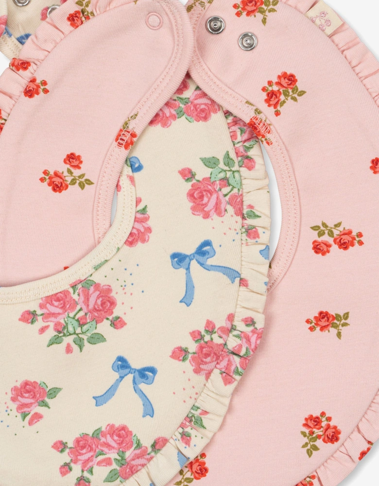 Baby Girls Basic 2 Pack Bib Set in Pink