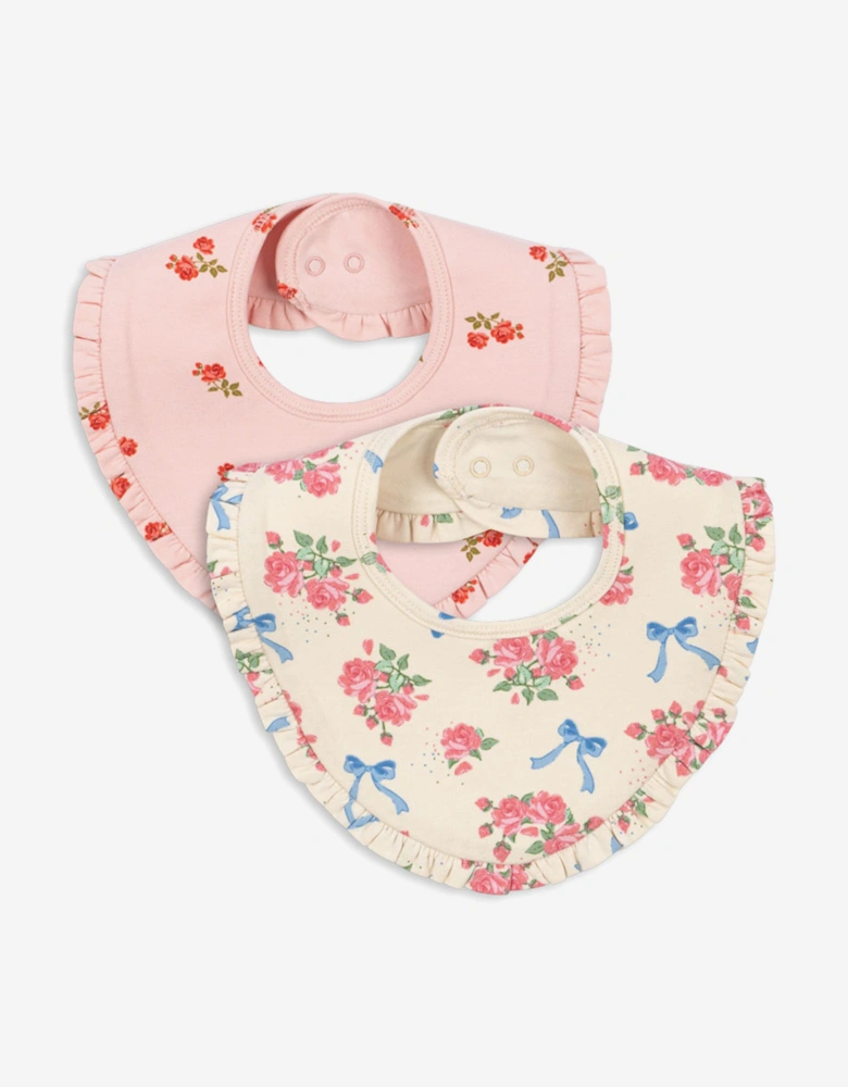 Baby Girls Basic 2 Pack Bib Set in Pink