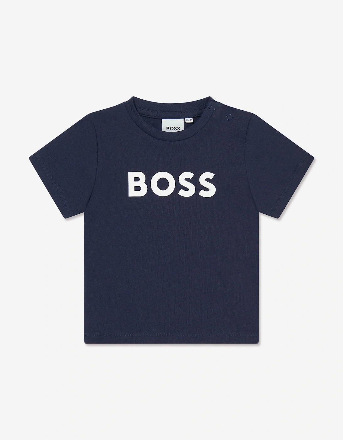 BOSS Baby Boys Logo T-Shirt in Navy, 5 of 4