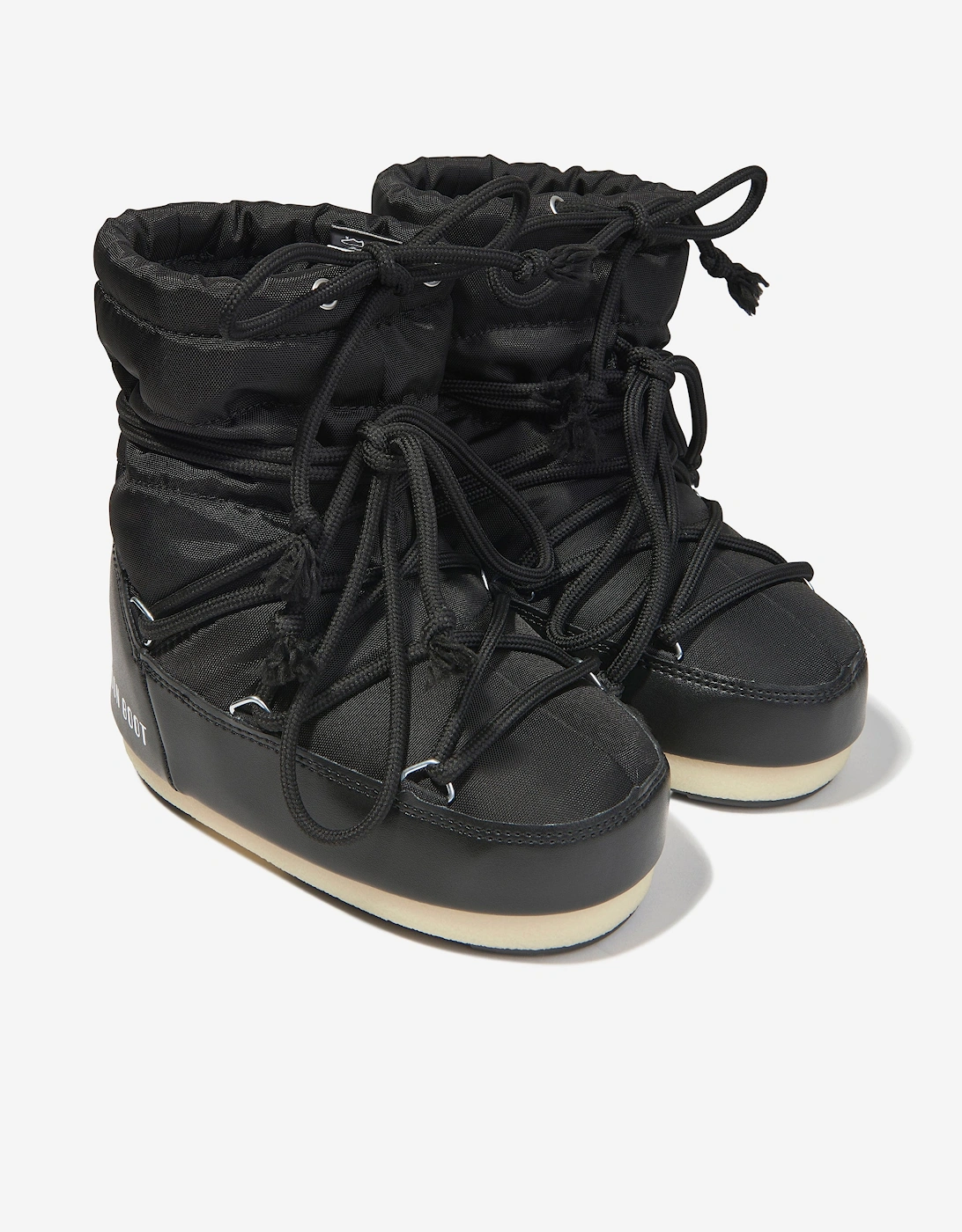 Moon Boot Kids Light Low Nylon Snow Boots in Black