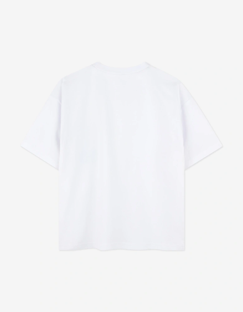 Boys Moth Logo Pocket T-Shirt in White