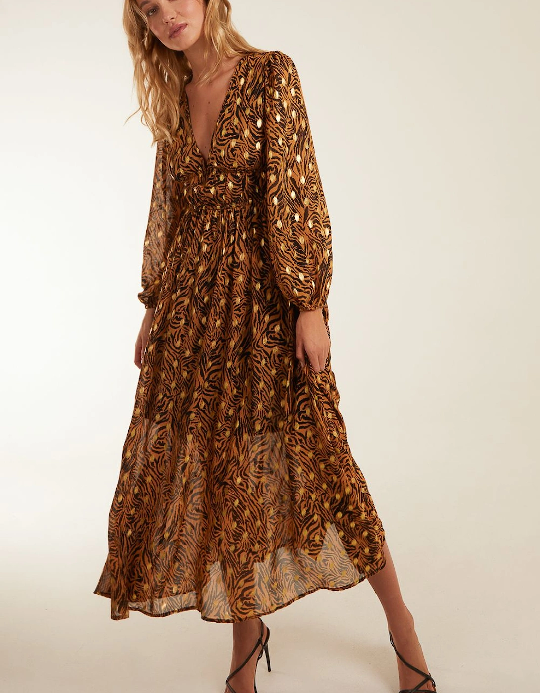 Shirred Waist Maxi Dress, 2 of 1