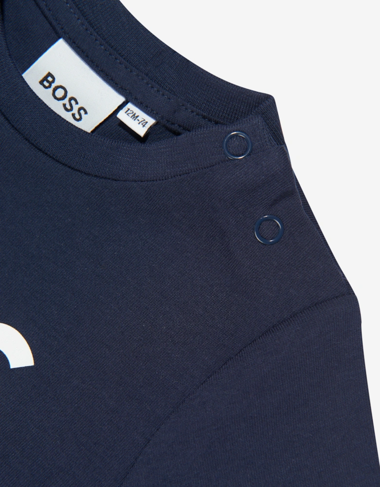 BOSS Baby Boys Logo T-Shirt in Navy