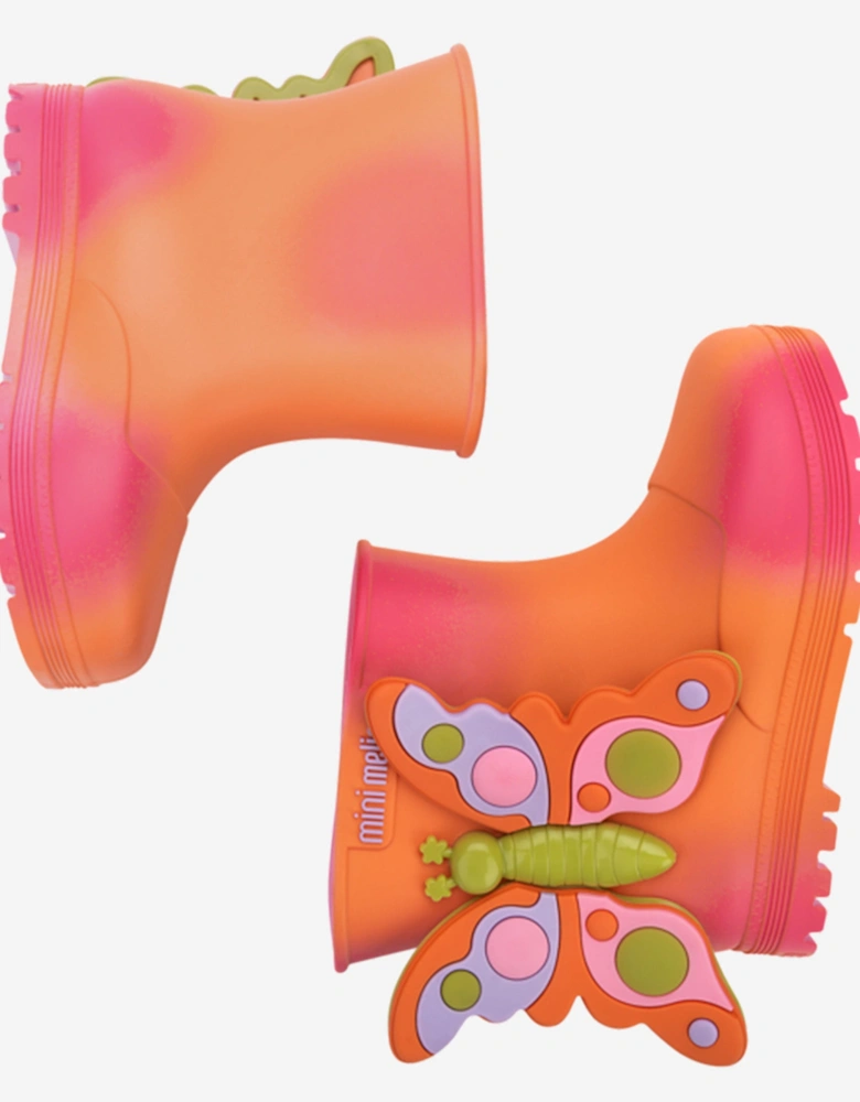 Girls Wonderland Wellies in Orange