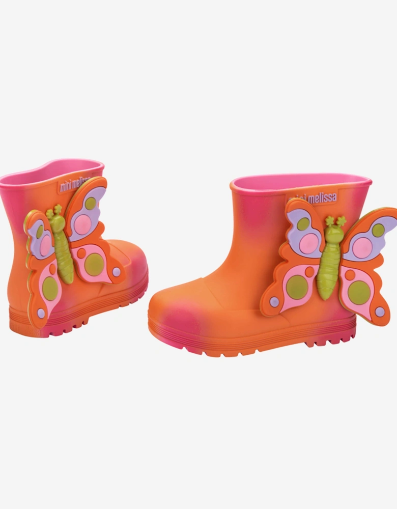 Girls Wonderland Wellies in Orange