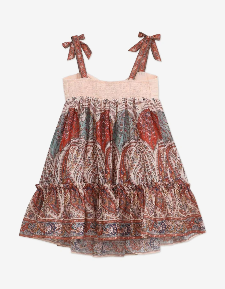 Girls Rhiannon Tie Front Dress in Red