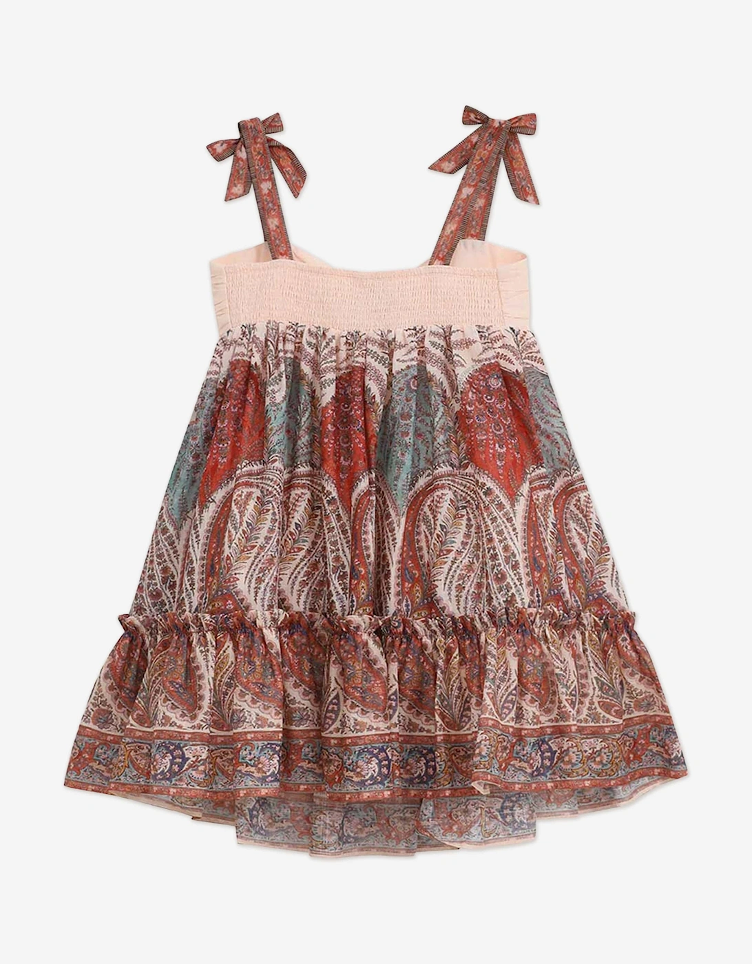 Girls Rhiannon Tie Front Dress in Red