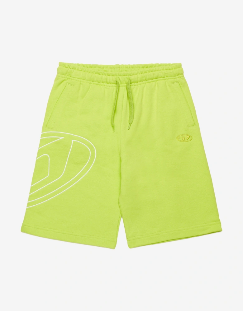 Boys Oval D Logo Sweat Shorts in Green
