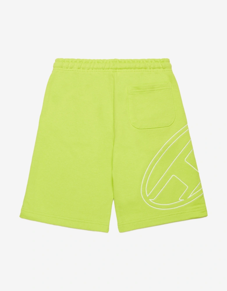 Boys Oval D Logo Sweat Shorts in Green