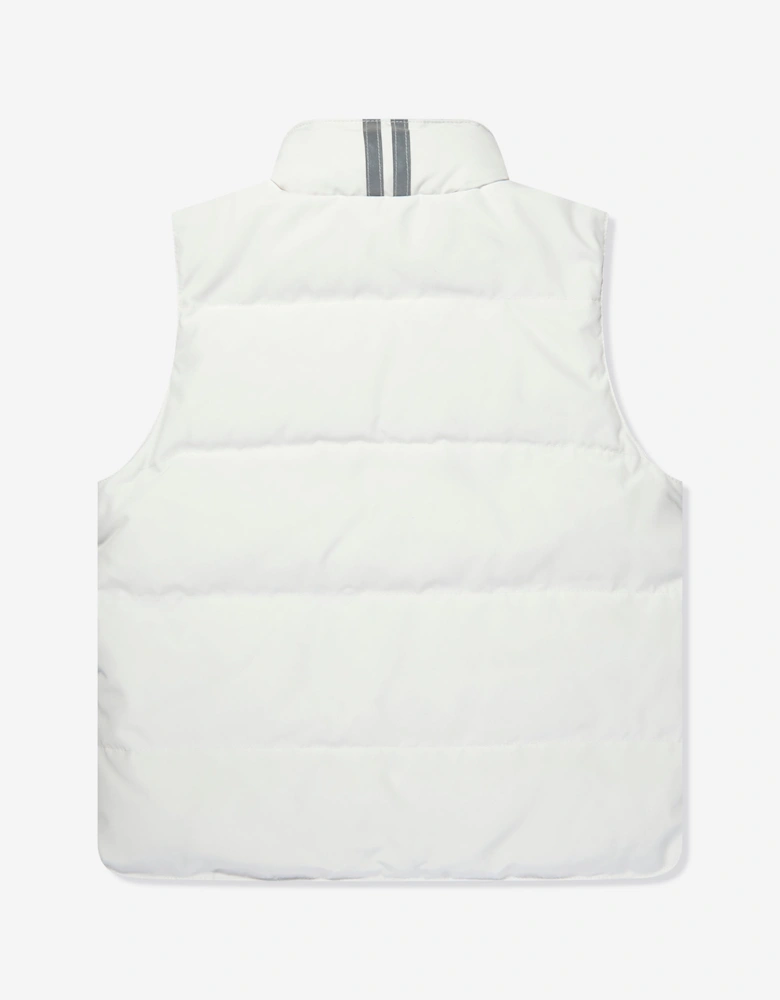 Kids Down Padded Vanier Gilet in White