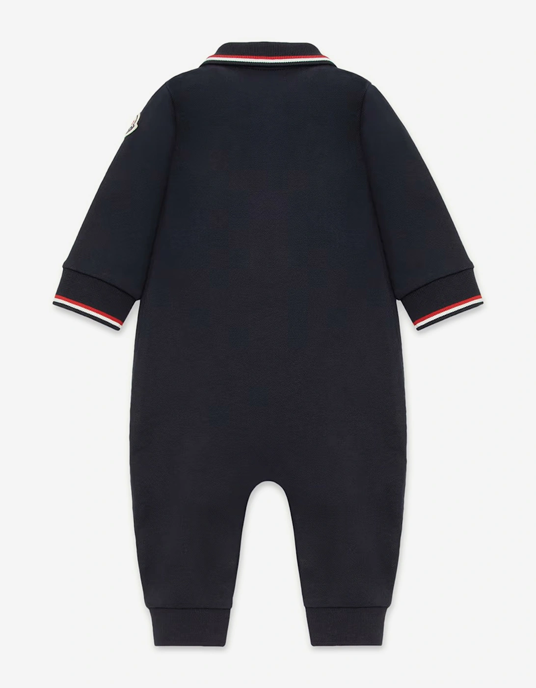 Baby Boys Polo Romper in Navy