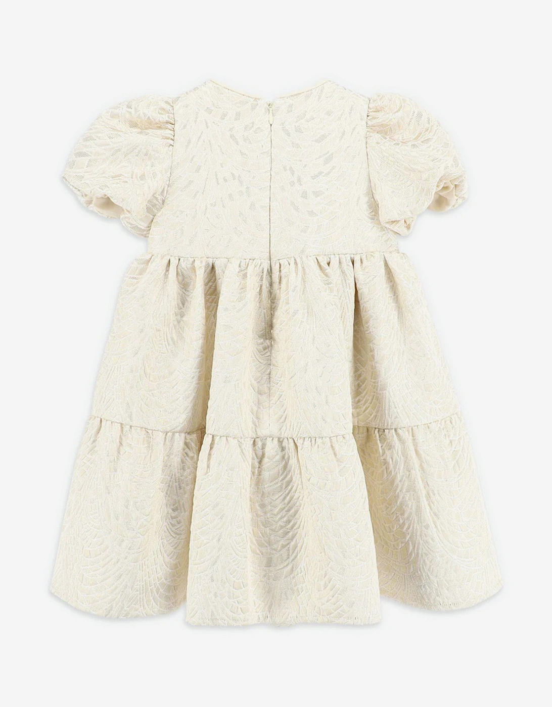 Angels Face Girls Jordan Deco Jacquard Tiered Dress in Gold