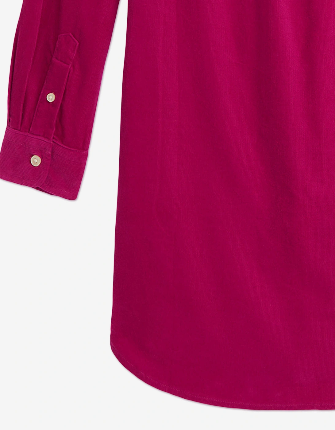 Girls Corduroy Shirt Dress in Pink
