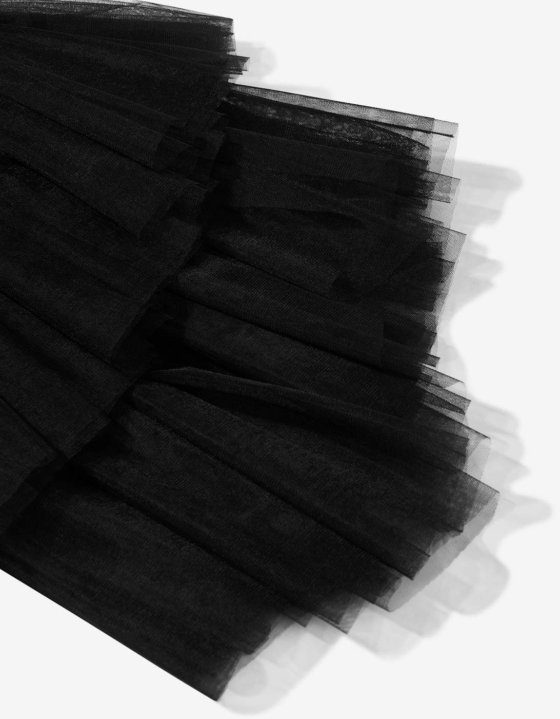 Girls Asymmetrical Ruffle Skirt in Black
