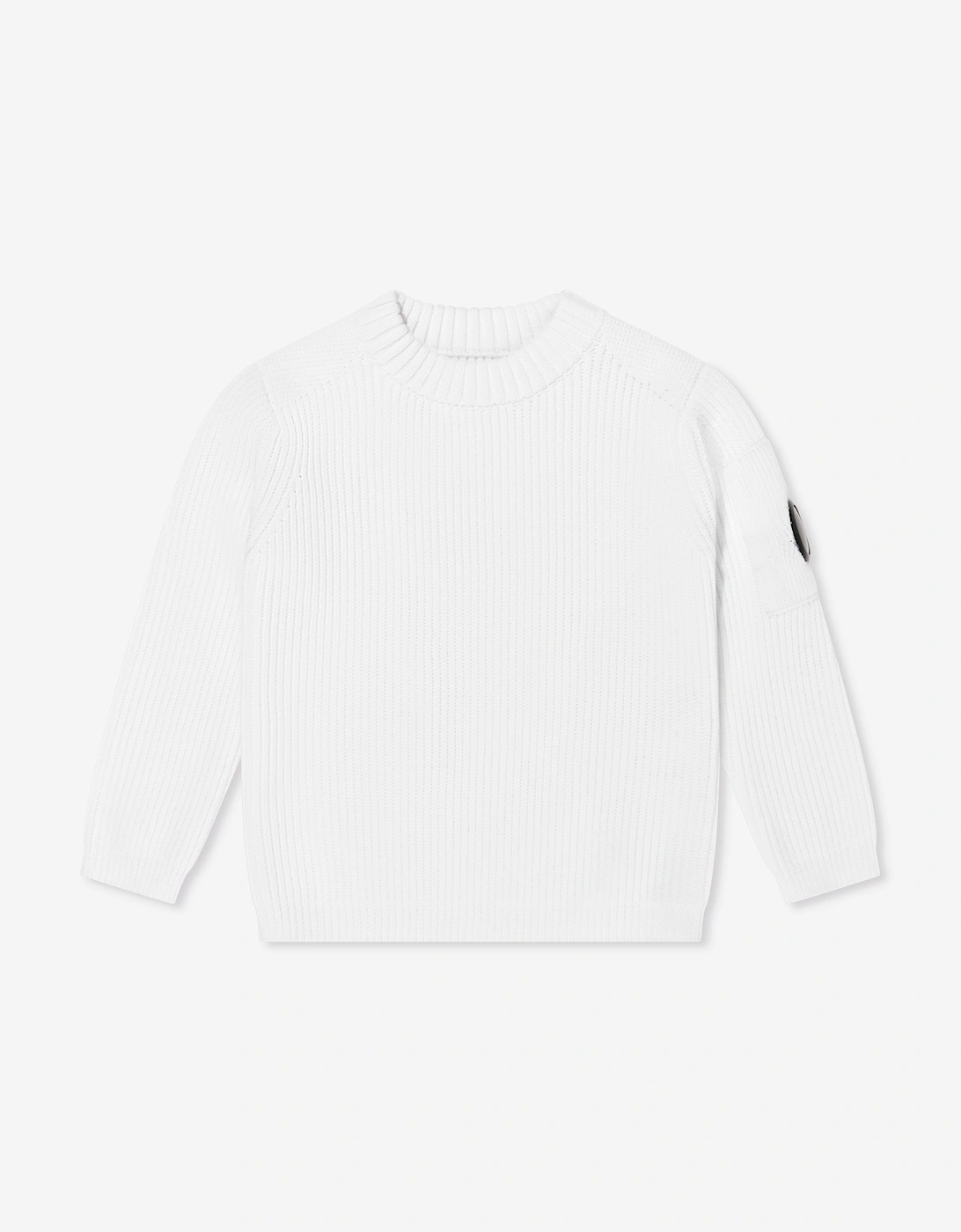 C.P. Company Boys Lens Jumper in Ivory, 5 of 4