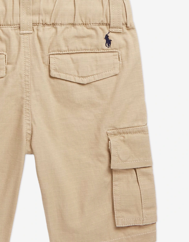 Boys Pull On Cargo Shorts in Beige