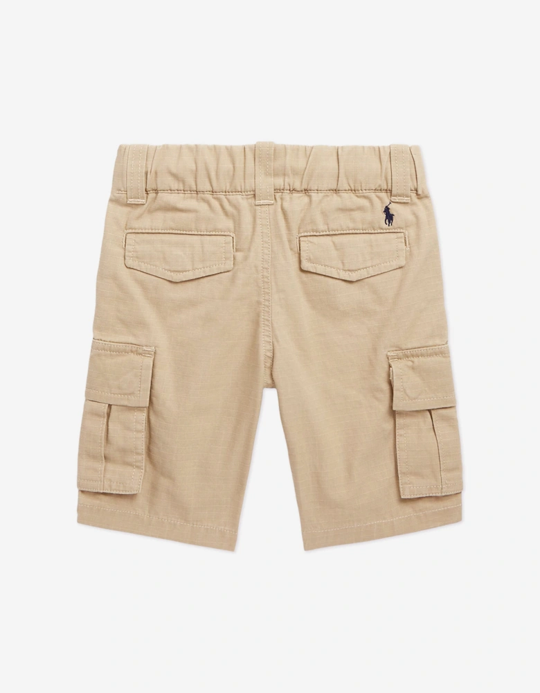 Boys Pull On Cargo Shorts in Beige