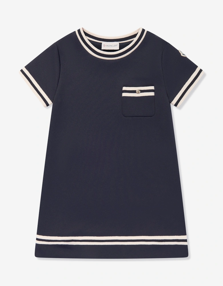 Enfant Girls A-Line Pocket Dress in Navy
