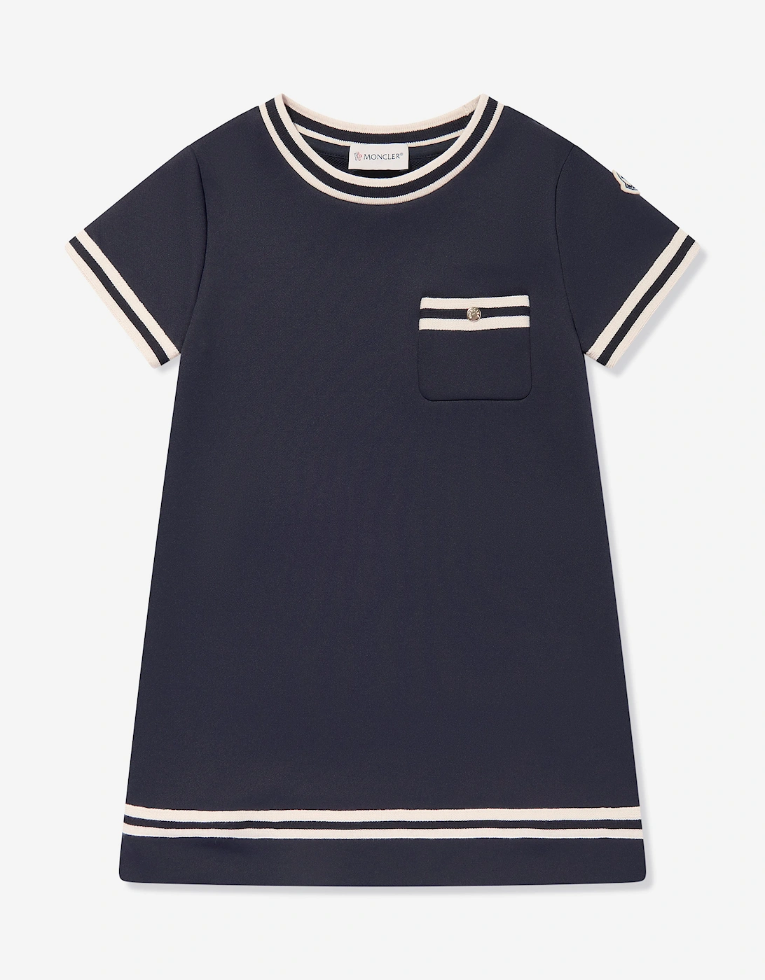 Enfant Girls A-Line Pocket Dress in Navy, 5 of 4