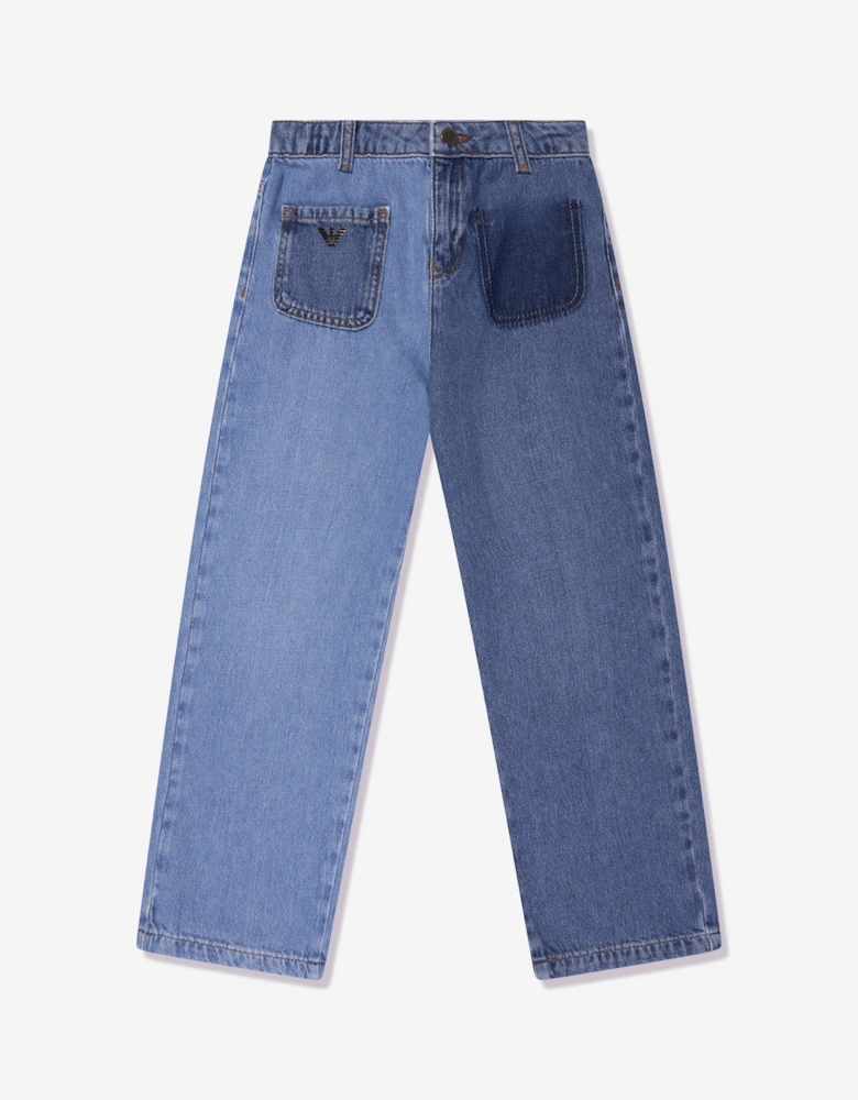 Girls Wide Leg Jeans in Blue
