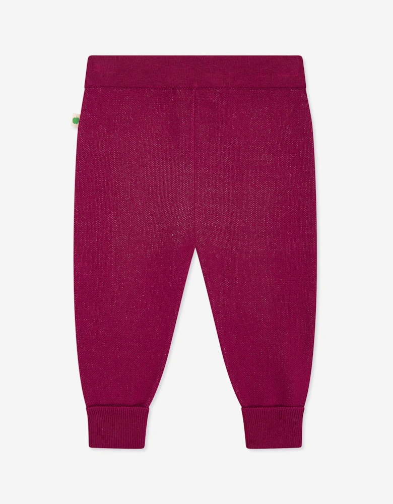 Girls Fern Cabin Knit Joggers in Purple