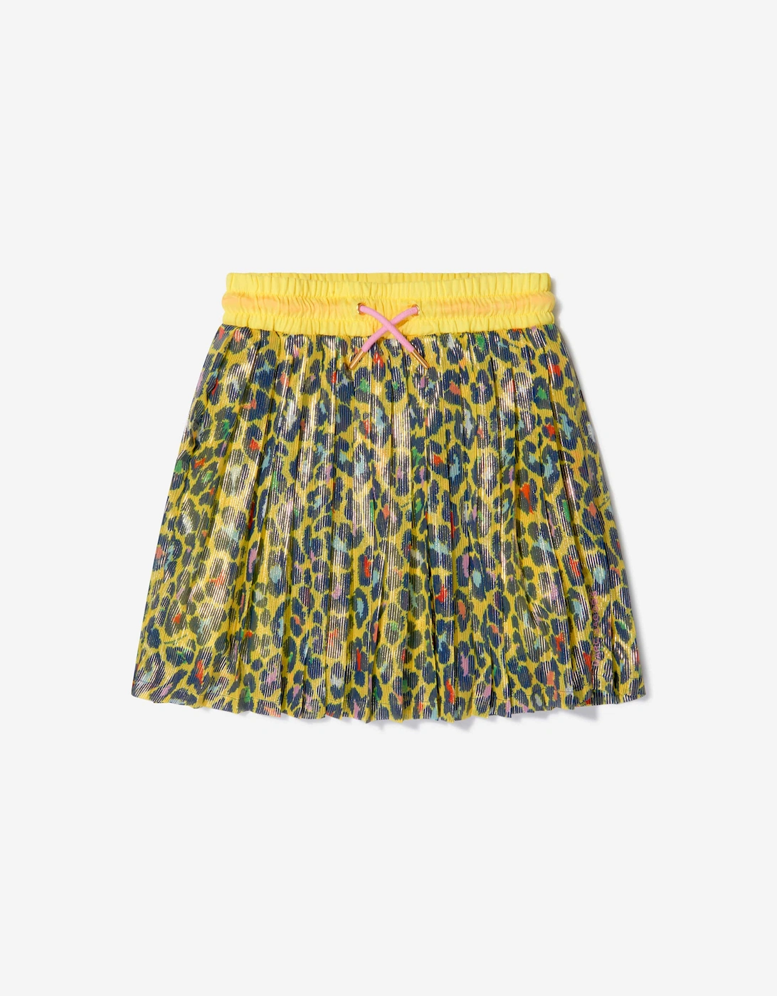 Girls Cheetah Print Pleated Skirt, 5 of 4