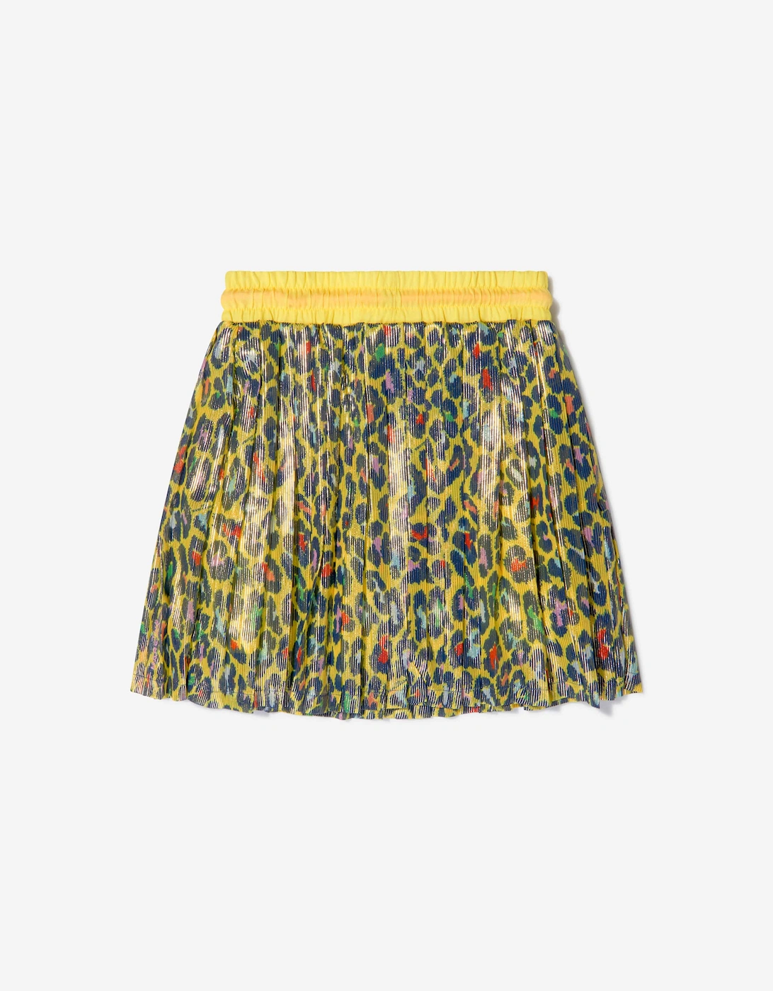 Girls Cheetah Print Pleated Skirt