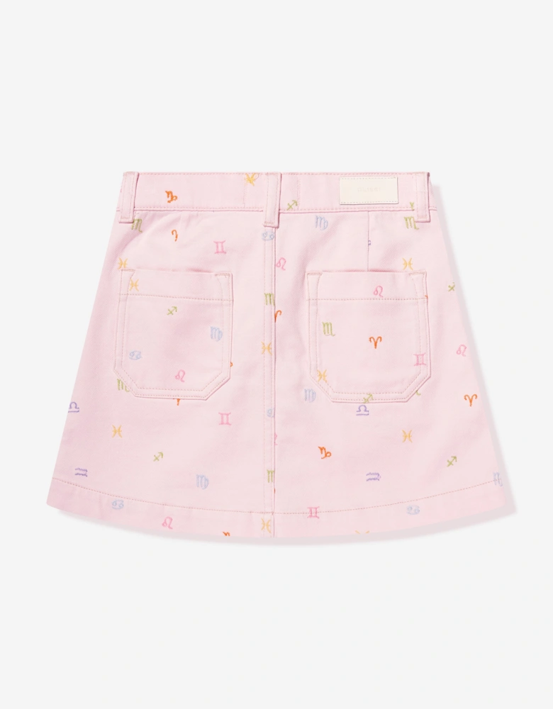 Girls Jenny Star Signs Mini Skirt in Pink