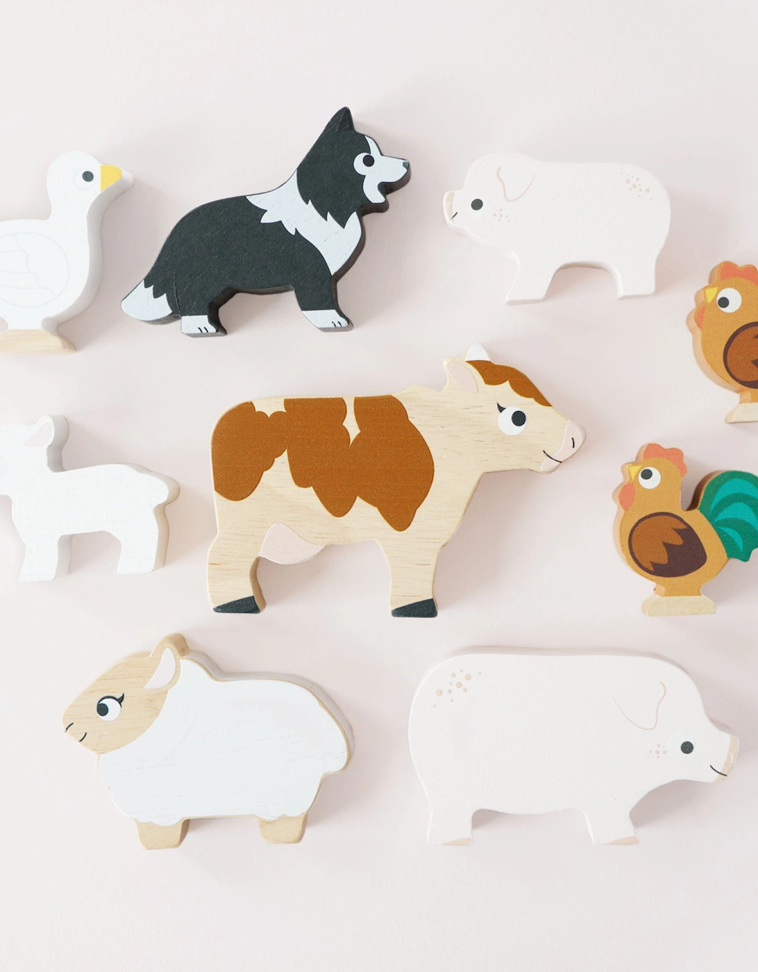 Farmyard Stacking Animals & Bag-10 Piece (W:7 x D:2 x H:6cm)