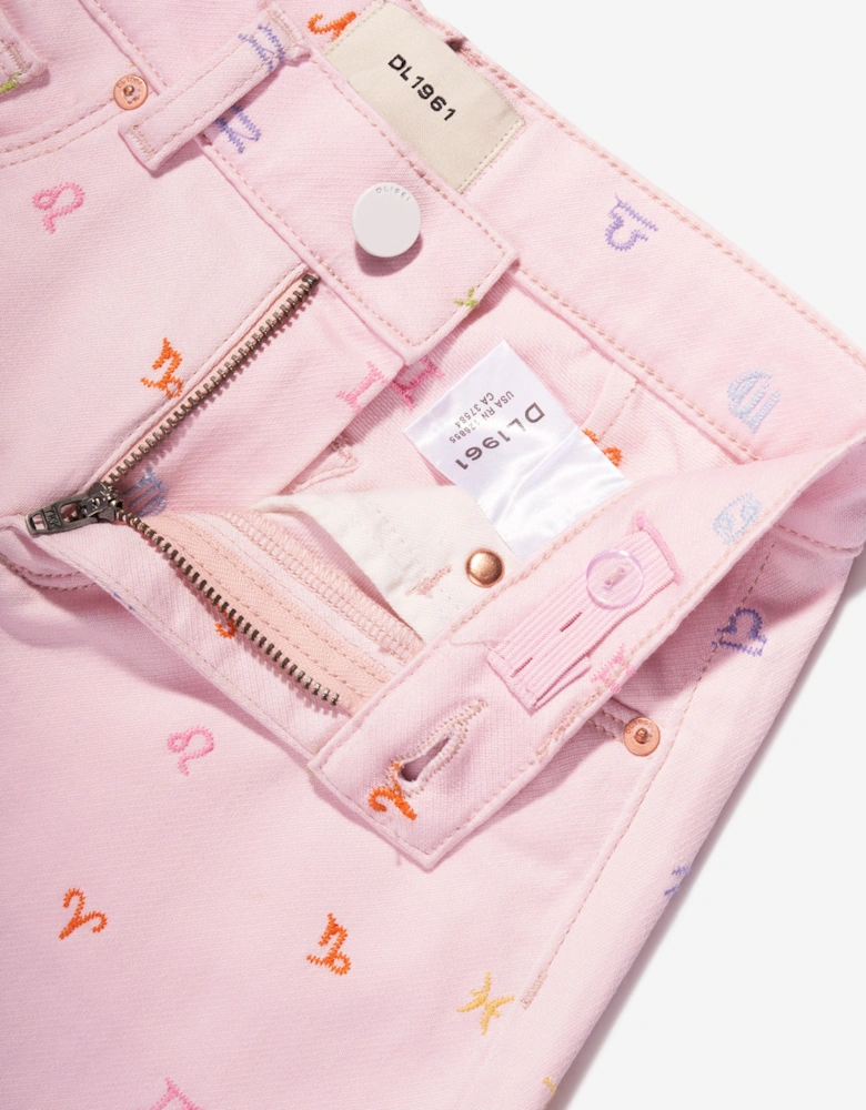 Girls Jenny Star Signs Mini Skirt in Pink