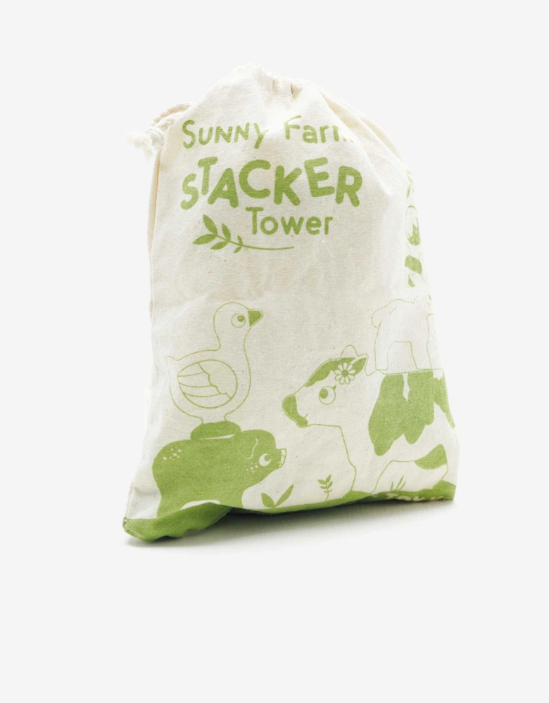 Farmyard Stacking Animals & Bag-10 Piece (W:7 x D:2 x H:6cm)